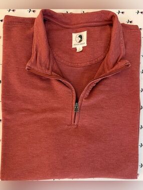 Duck Head Dunmore 1/4-Zip Pullover – Men’s Size L – Burnt Brick – EUC